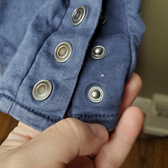 Stitch Star Five Pocket Skinny Ankle Pant w/ Snaps Navy Women's Size 12 - Picture 6 of 9